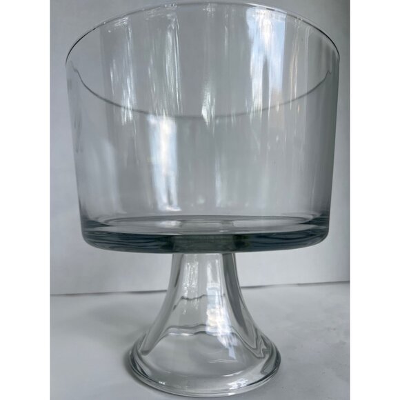 Pedestal Trifle Bowl Dessert Salad Clear Glass Serving Party Centerpiece 8.5" - Picture 6 of 8